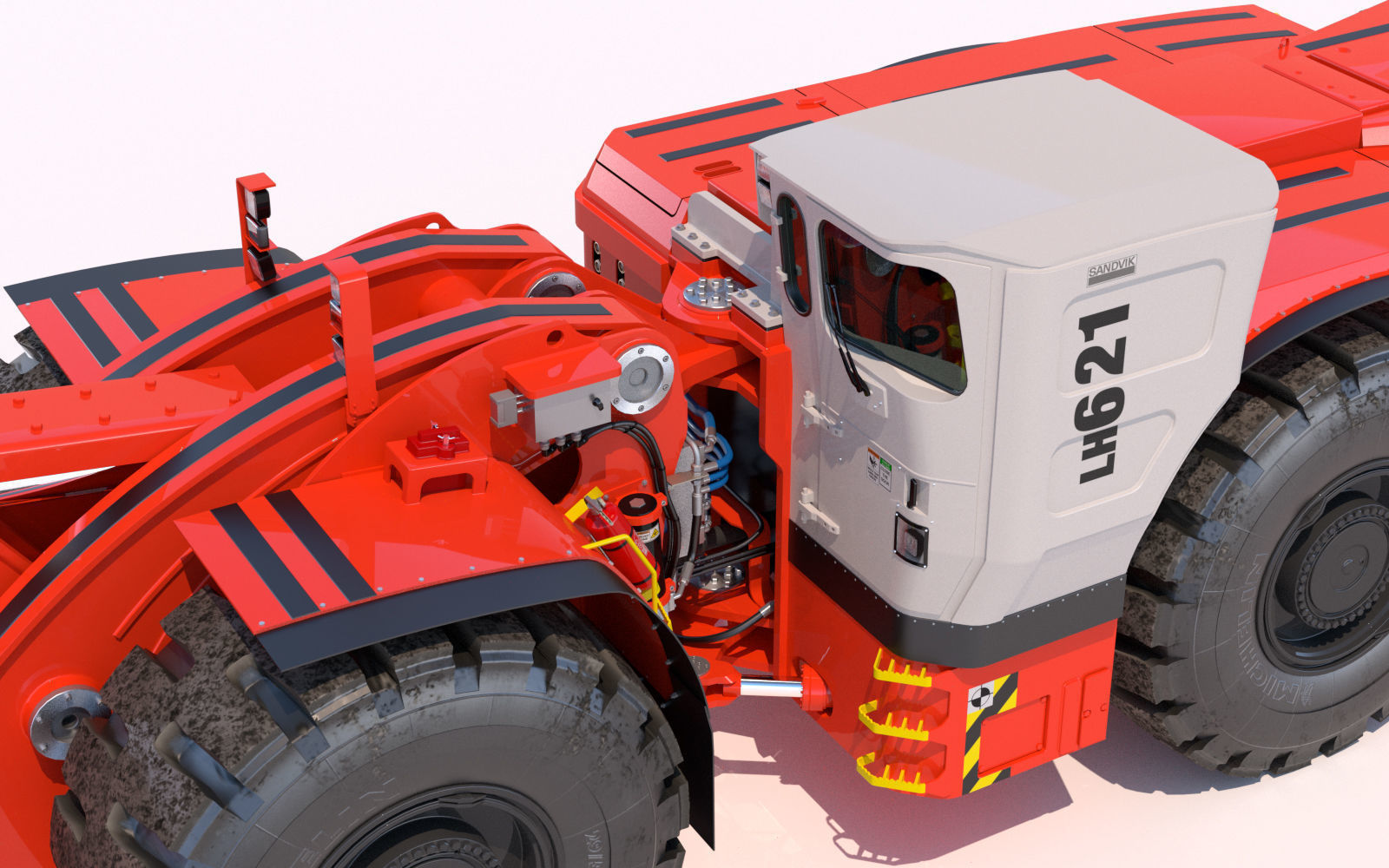 Underground Mining Loader LH621 3D model_16