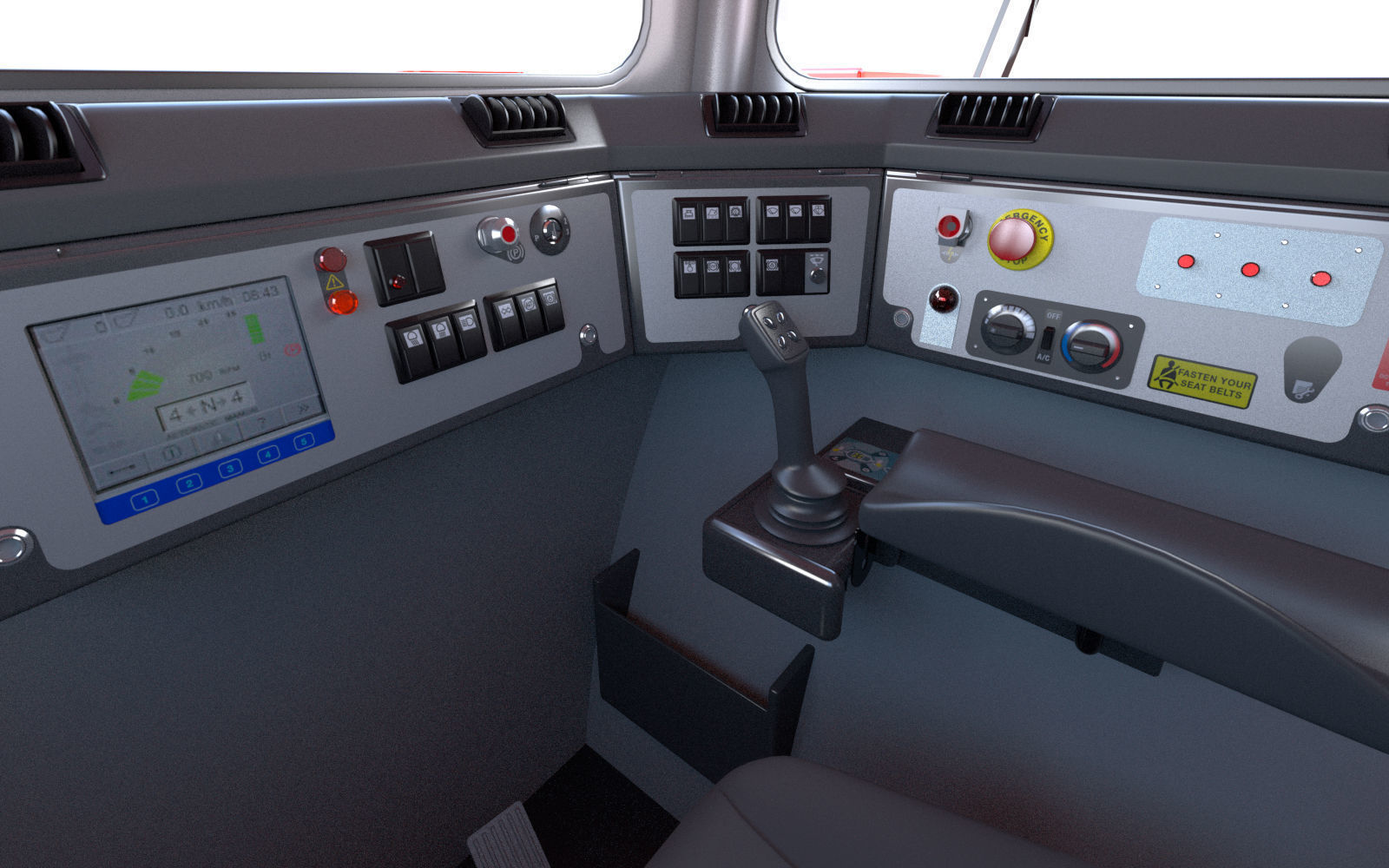 Underground Mining Loader LH621 3D model_6