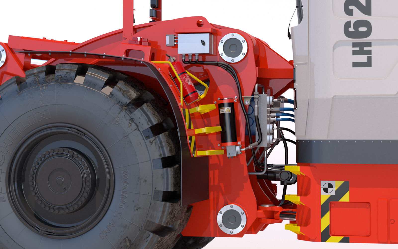 Underground Mining Loader LH621 3D model_10