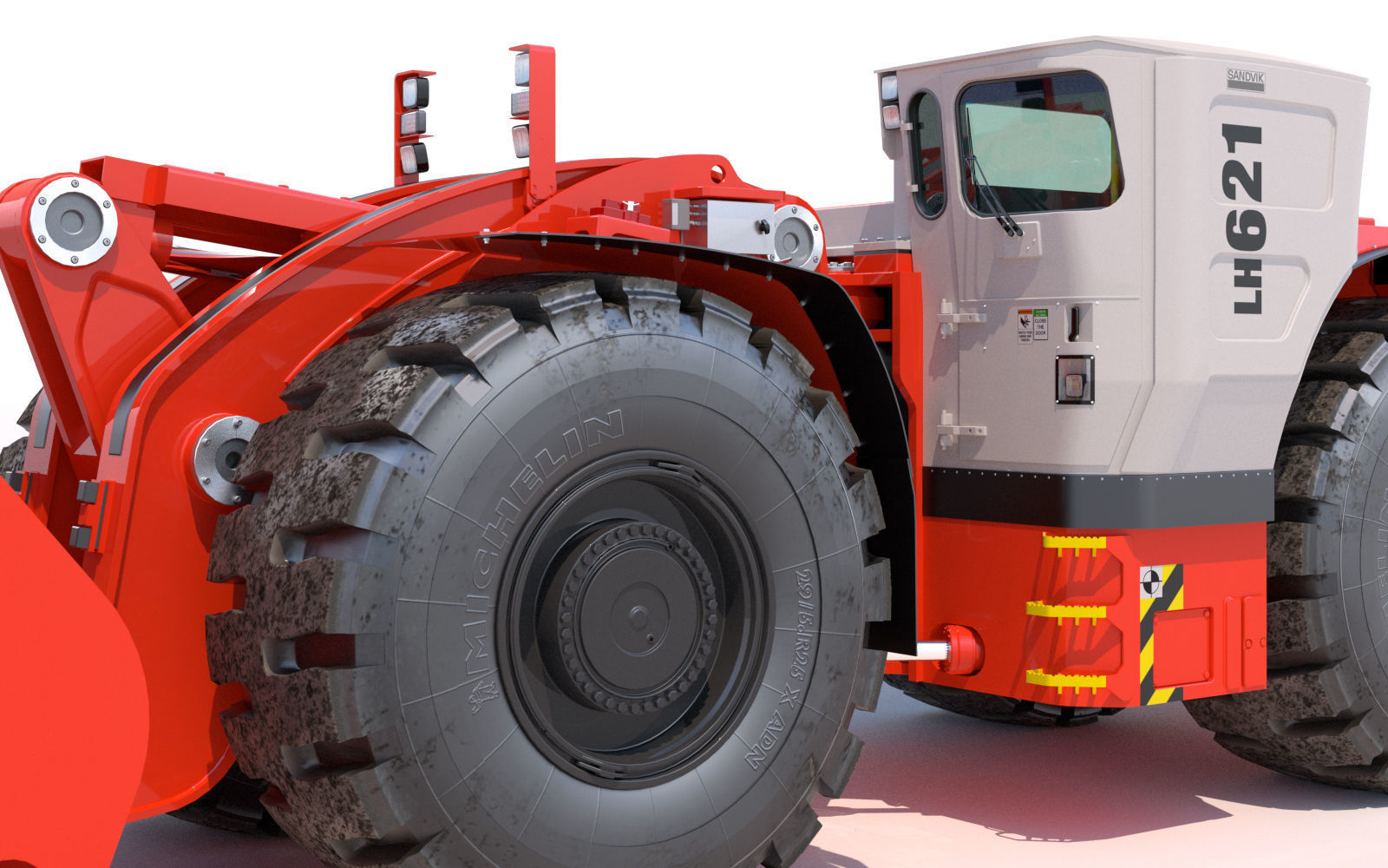 Underground Mining Loader LH621 3D model_14