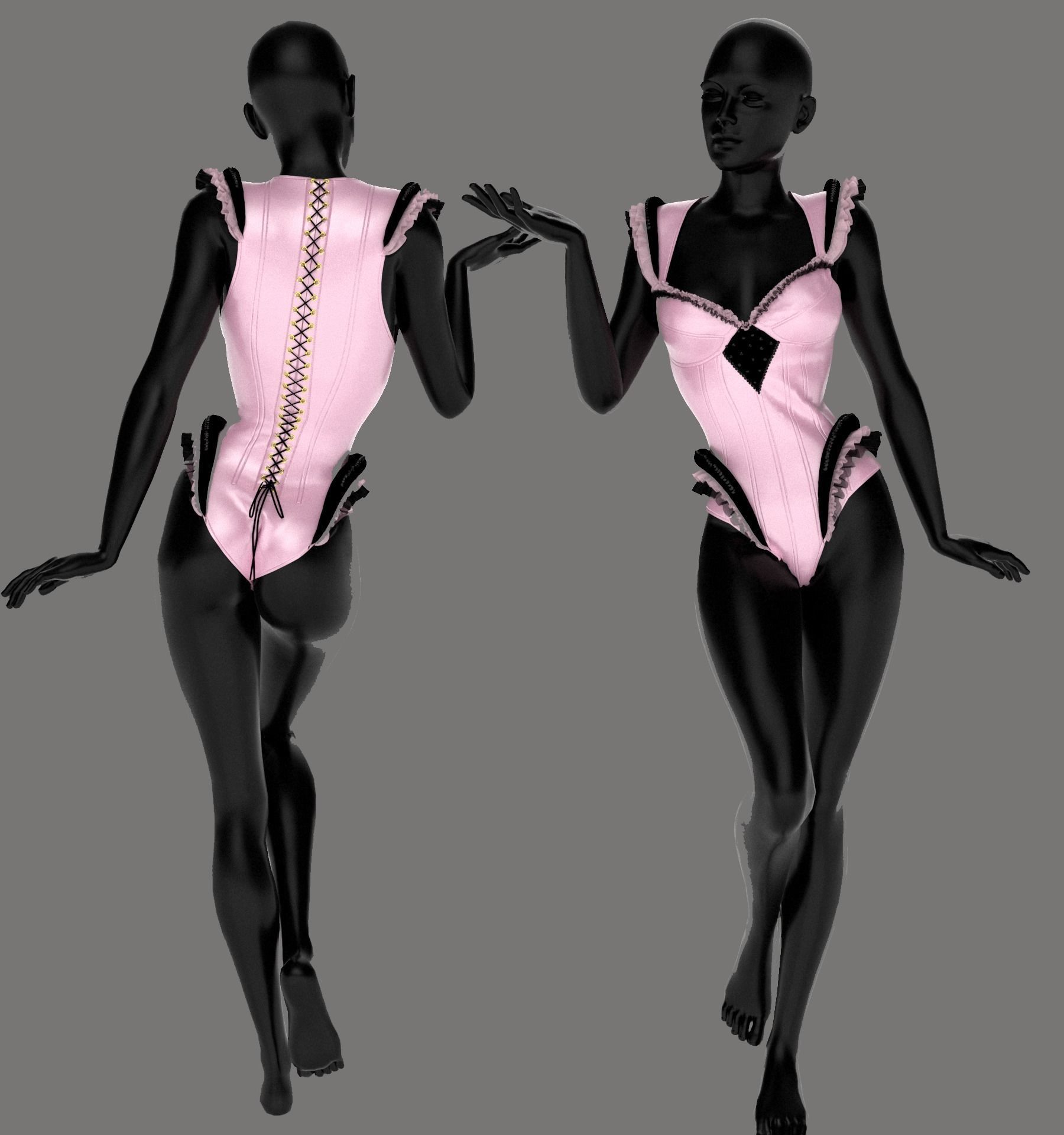 Female corset 3D model_1