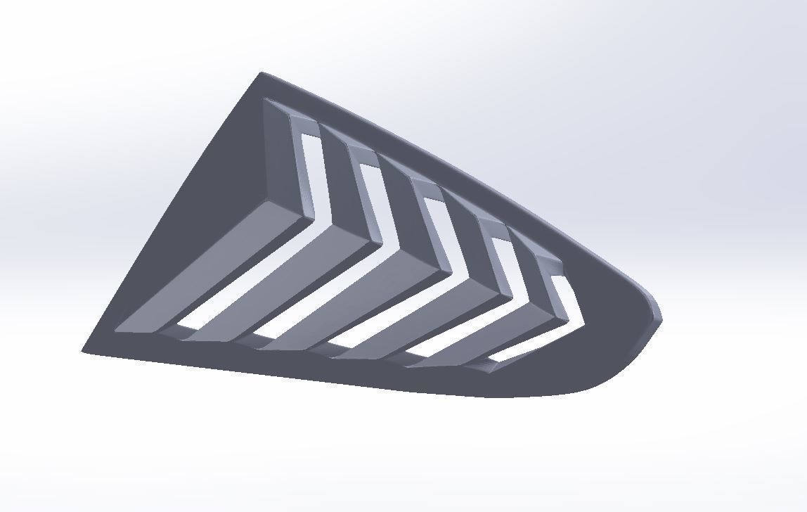 Glass cover for mustang rc 3D print model_3