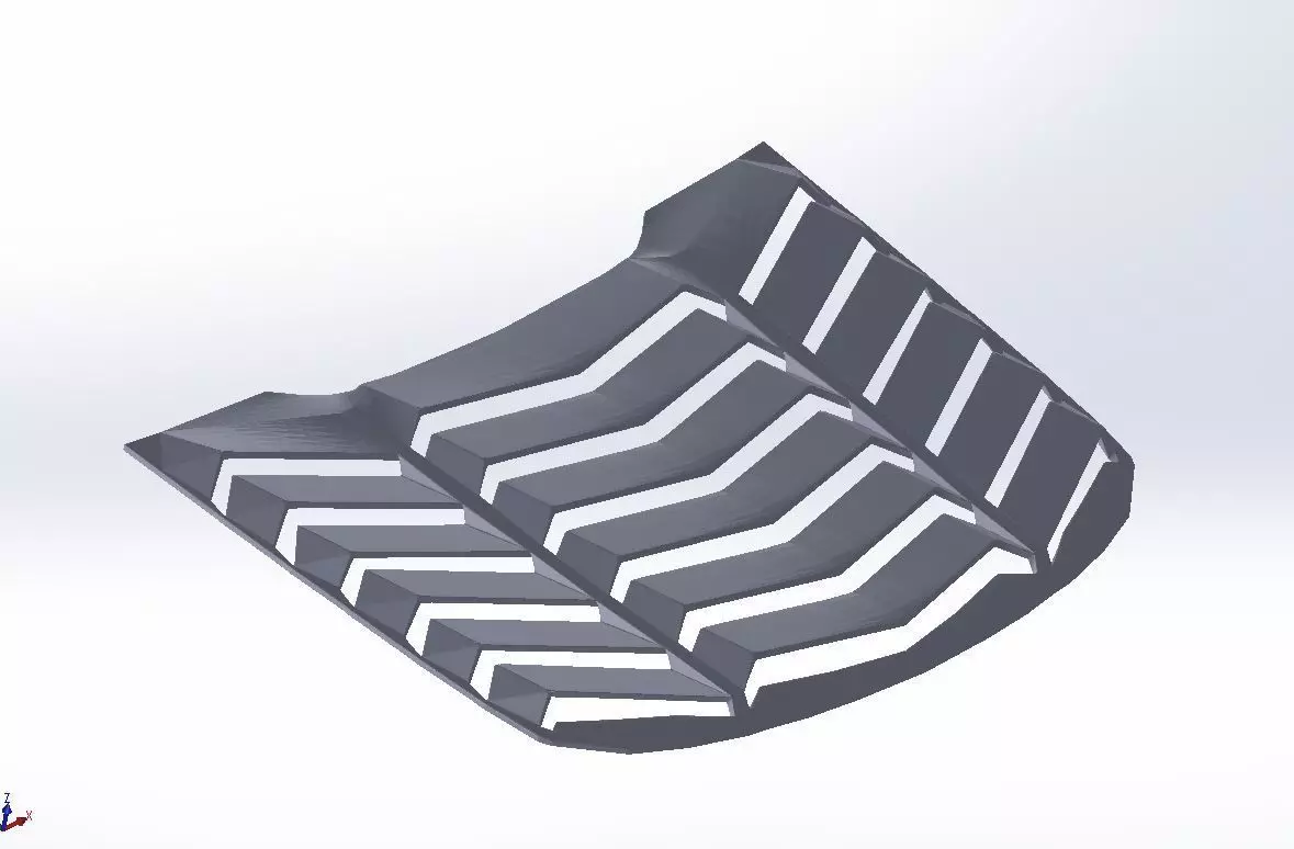 Glass cover for mustang rc  rear 3D print model_0