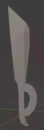 Low Poly Sword letter p Low-poly 3D model
