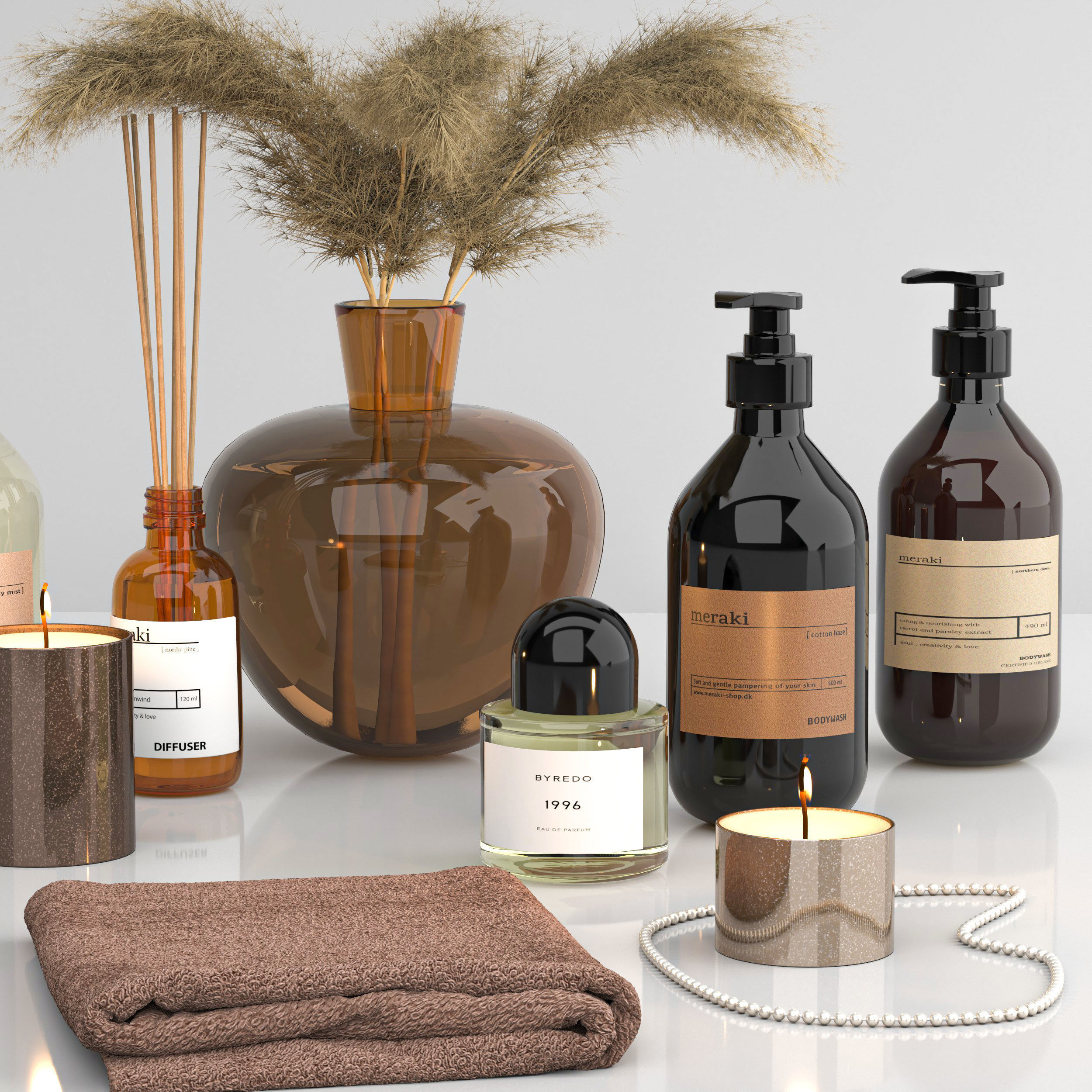 Bathroom accessories set 02 3D model_1