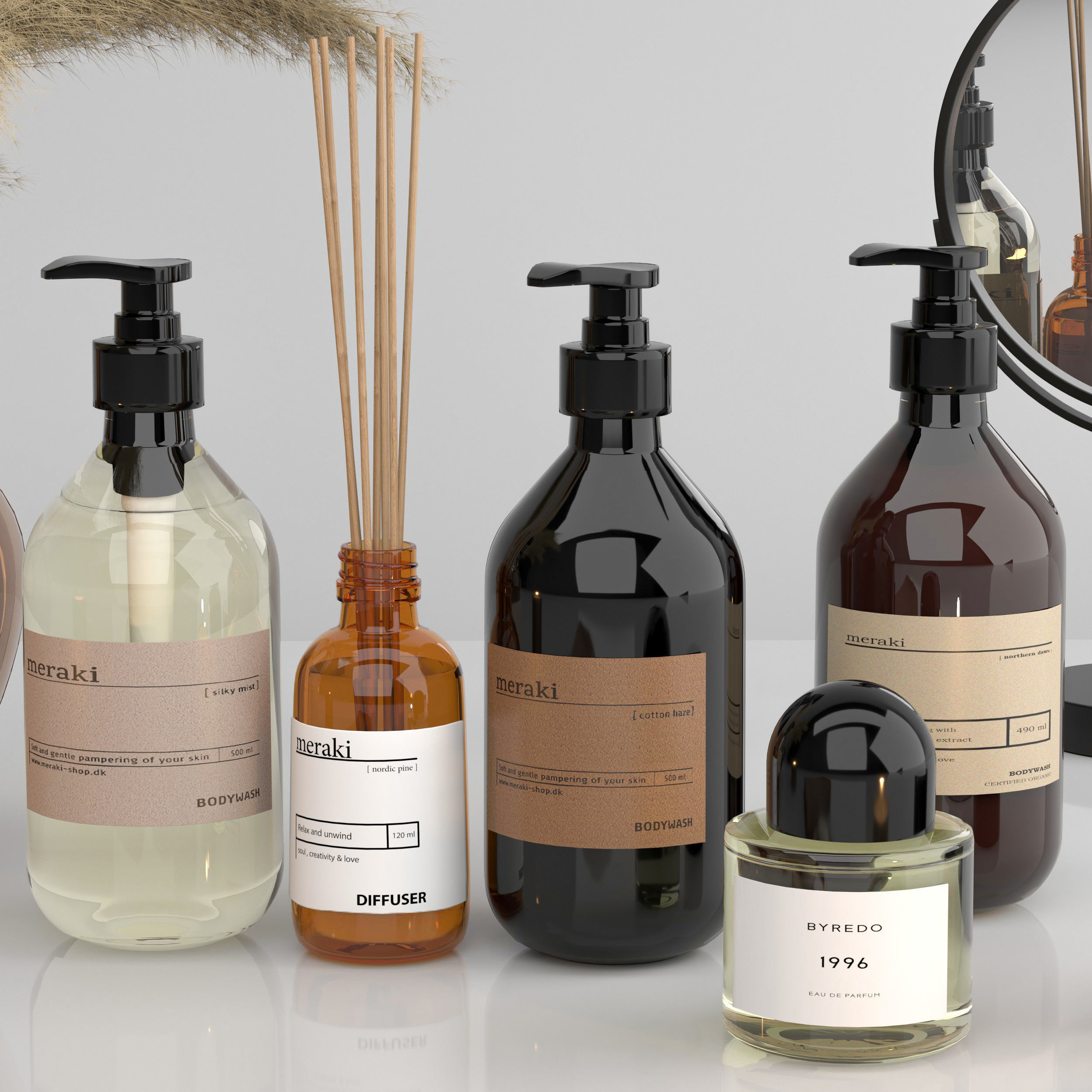 Bathroom accessories set 02 3D model_2