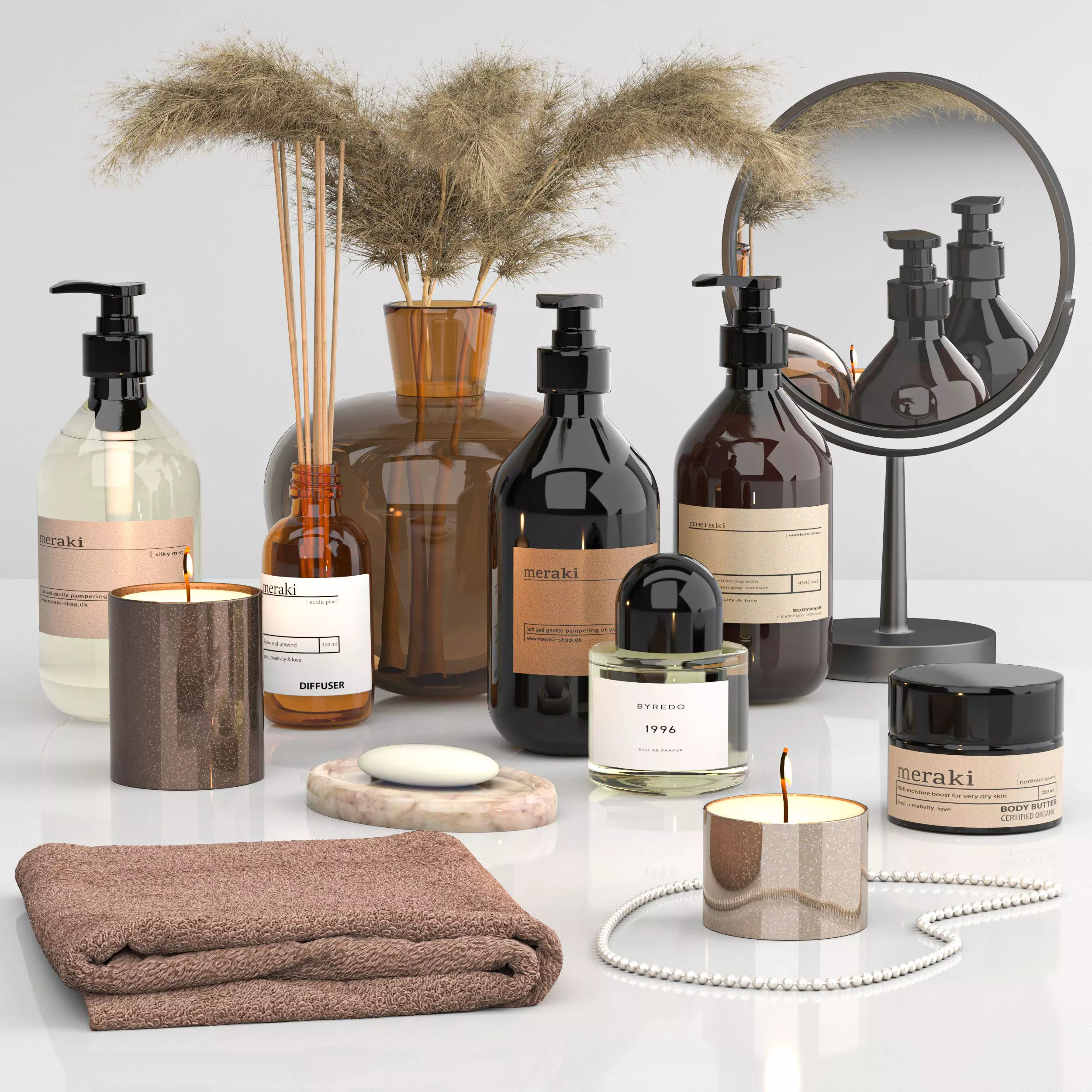 Bathroom accessories set 02 3D model_0