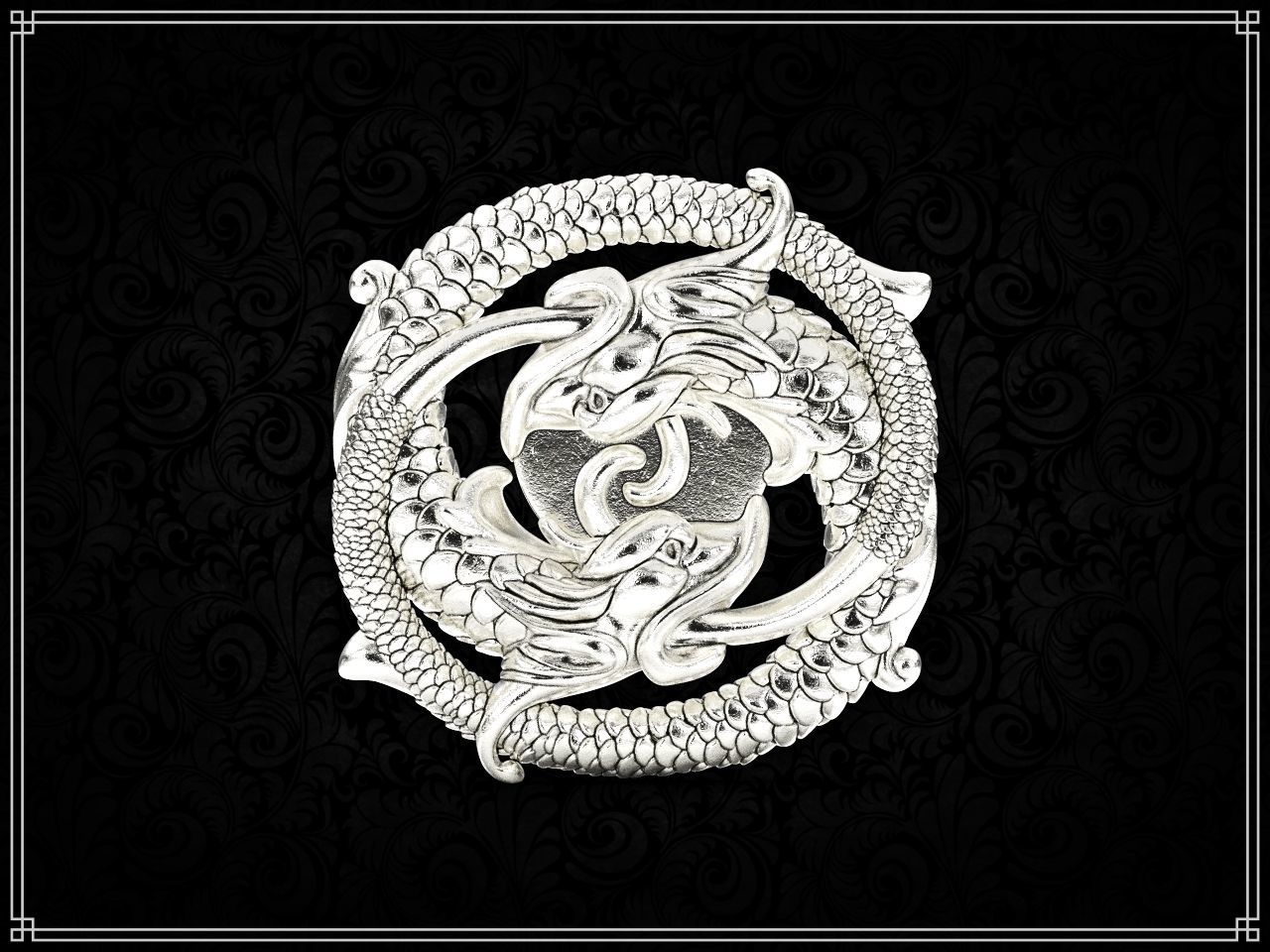 Dragon pendant 3D print model_3