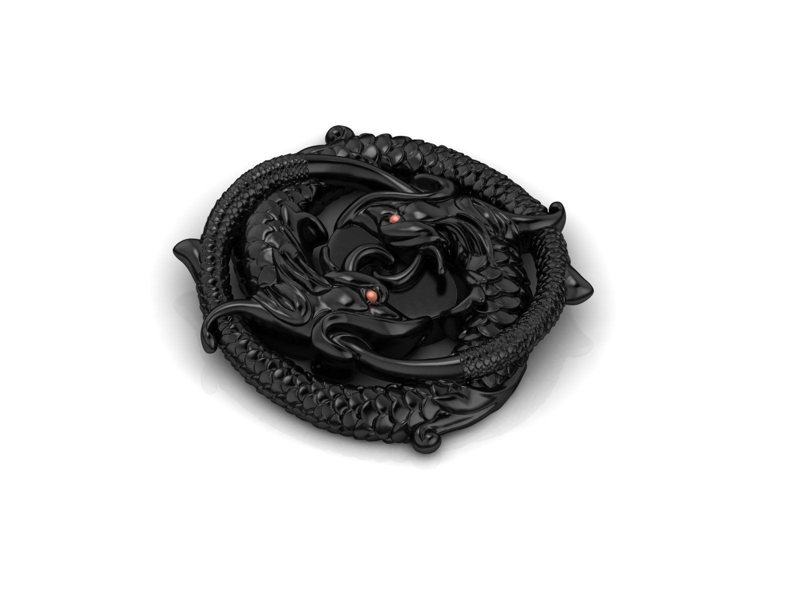 Dragon pendant 3D print model_5