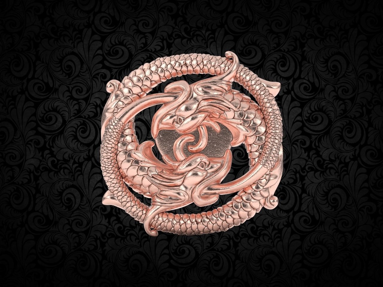 Dragon pendant 3D print model_11