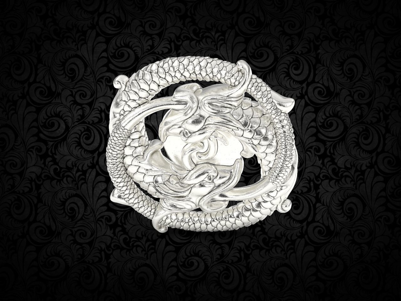 Dragon pendant 3D print model_10