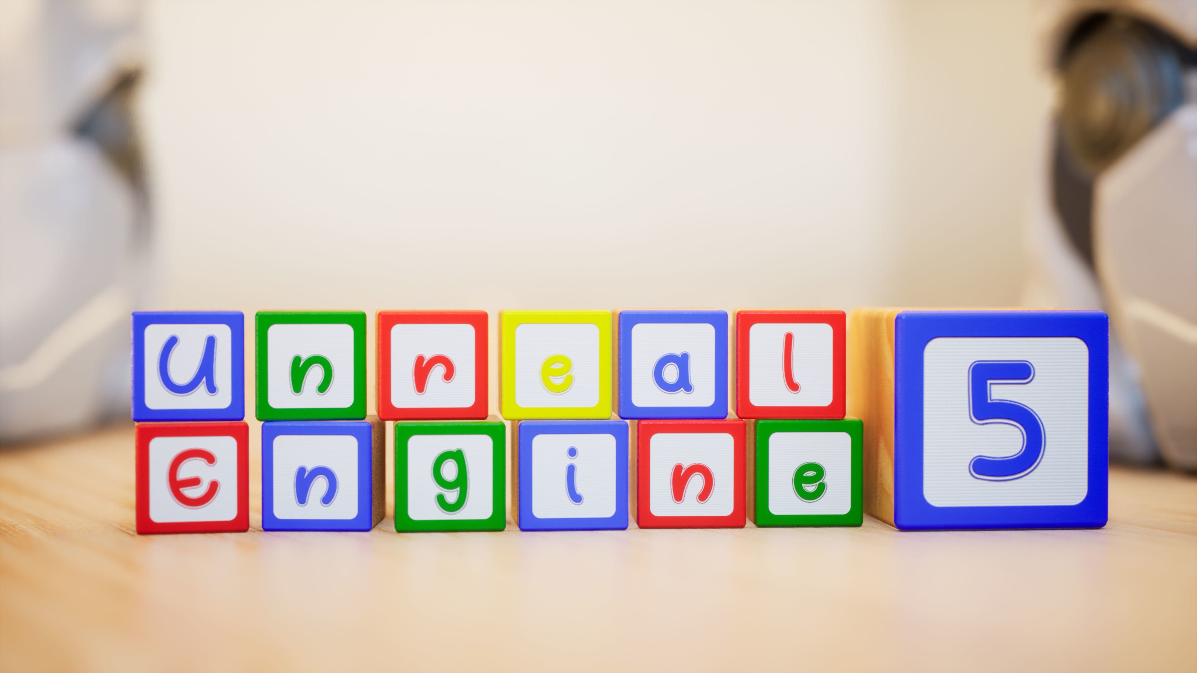 Wooden Blocks - Alphabet and Numbers - Unreal Engine Low-poly 3D model_9