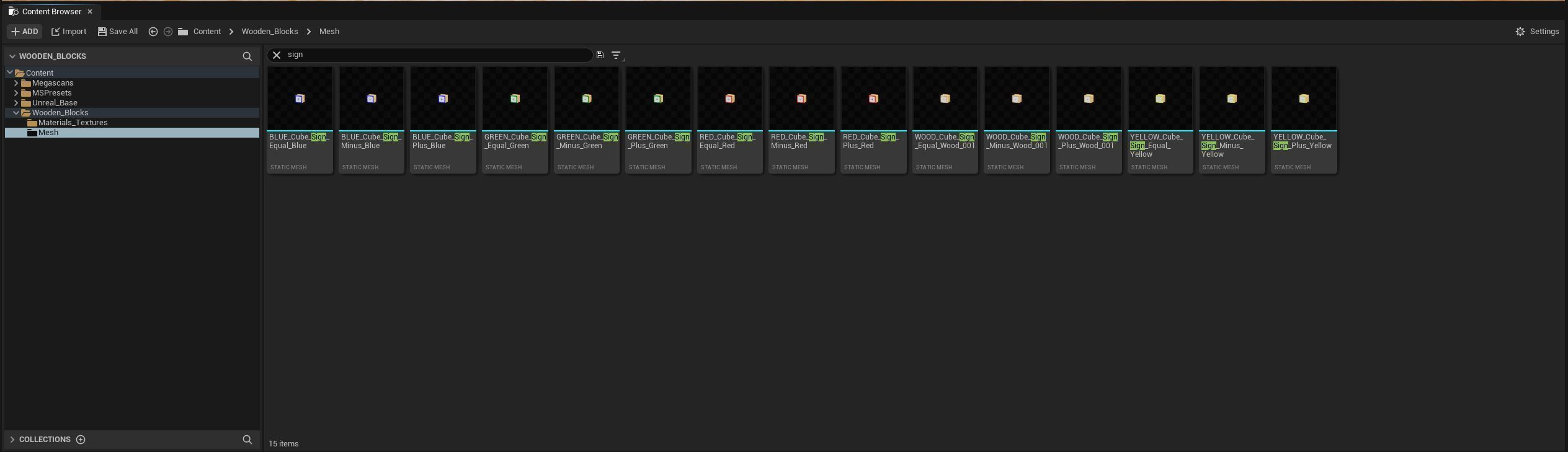 Wooden Blocks - Alphabet and Numbers - Unreal Engine Low-poly 3D model_29
