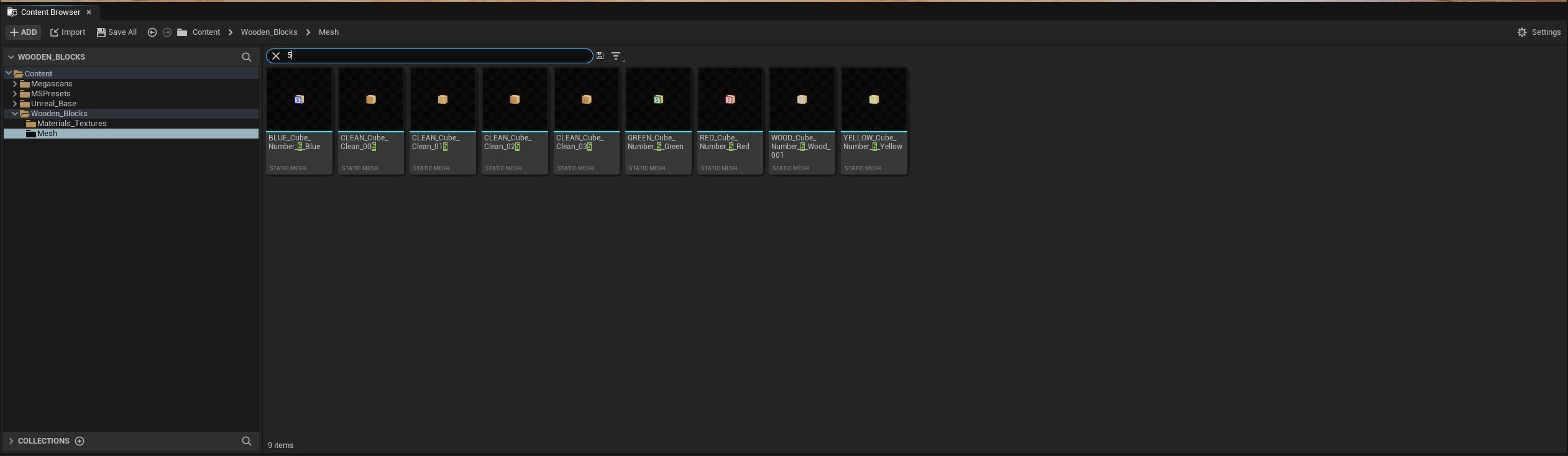 Wooden Blocks - Alphabet and Numbers - Unreal Engine Low-poly 3D model_31