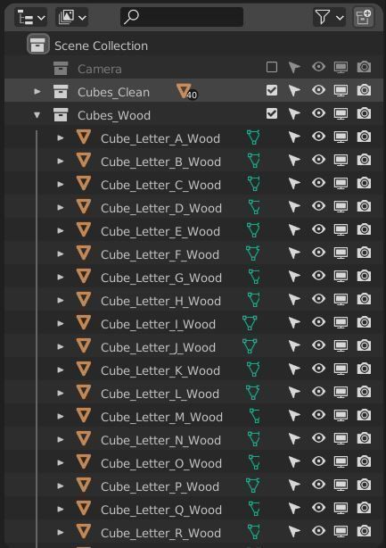Wooden Blocks - Alphabet and Numbers - Unreal Engine Low-poly 3D model_24