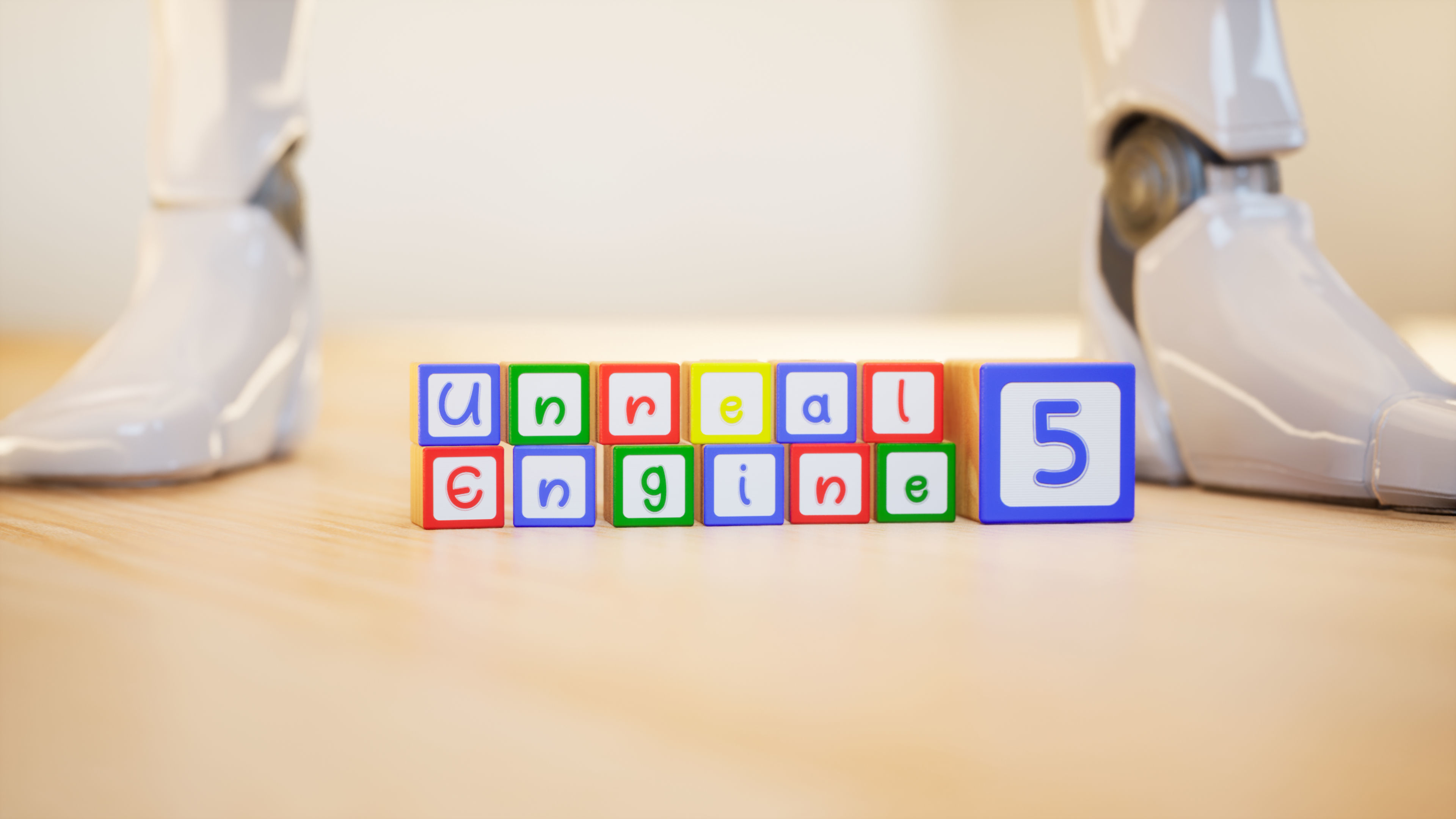 Wooden Blocks - Alphabet and Numbers - Unreal Engine Low-poly 3D model_10