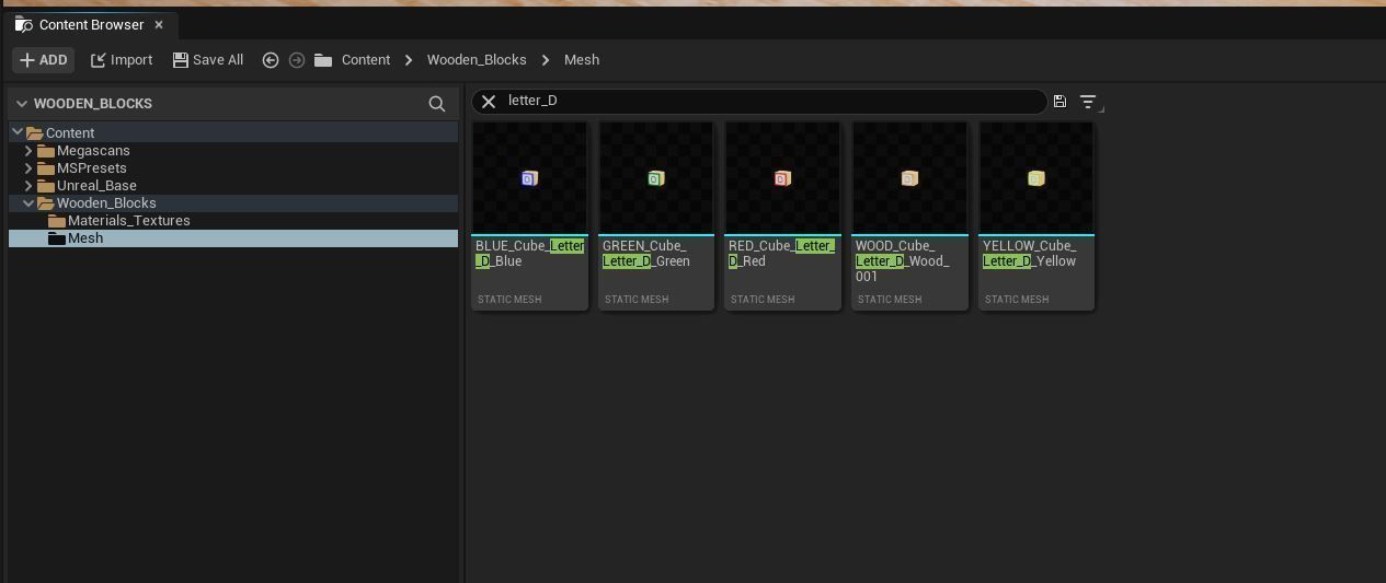 Wooden Blocks - Alphabet and Numbers - Unreal Engine Low-poly 3D model_26
