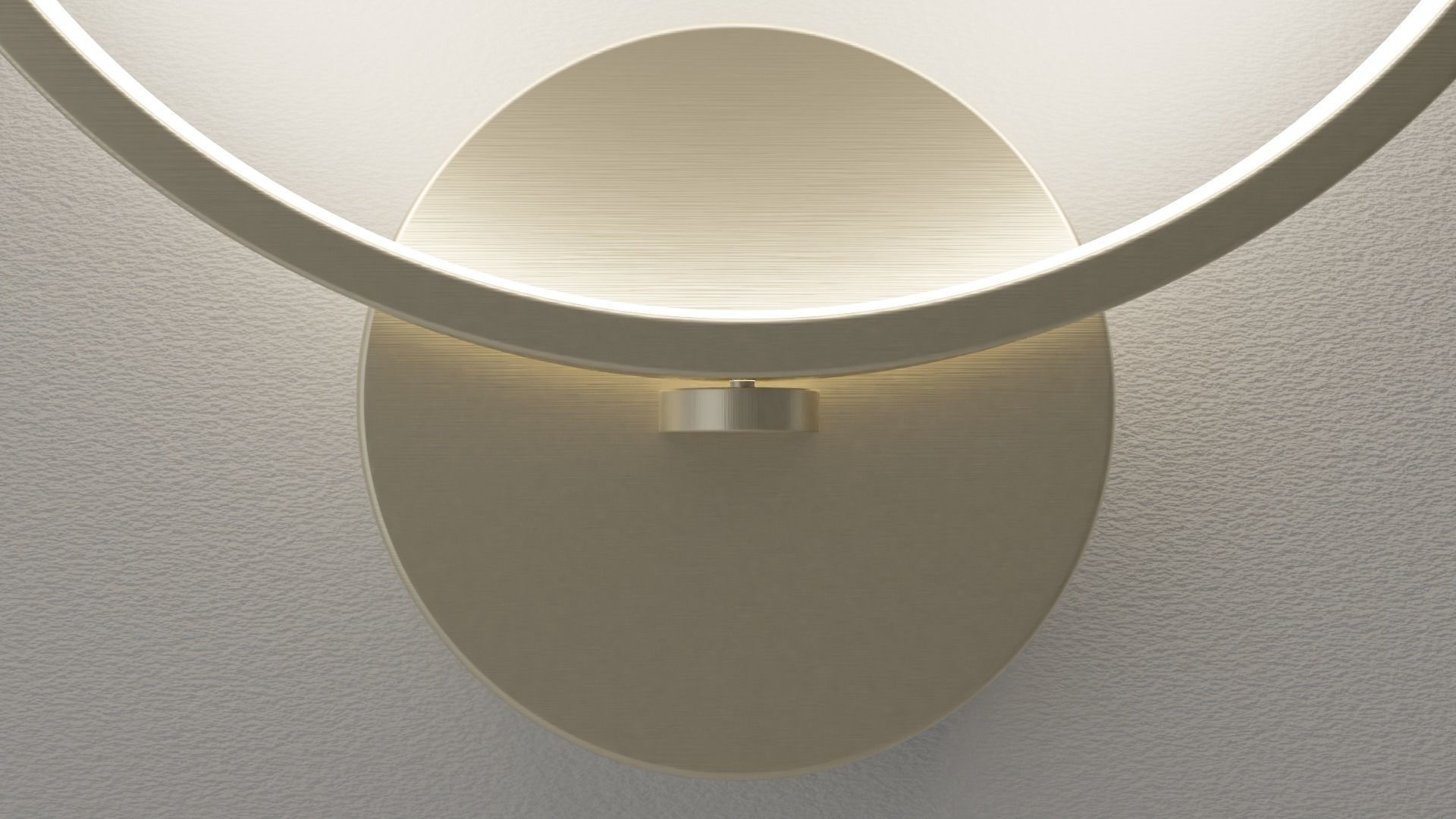 CHEAP MODELZ  Golden circle wall lamp 3D model_3
