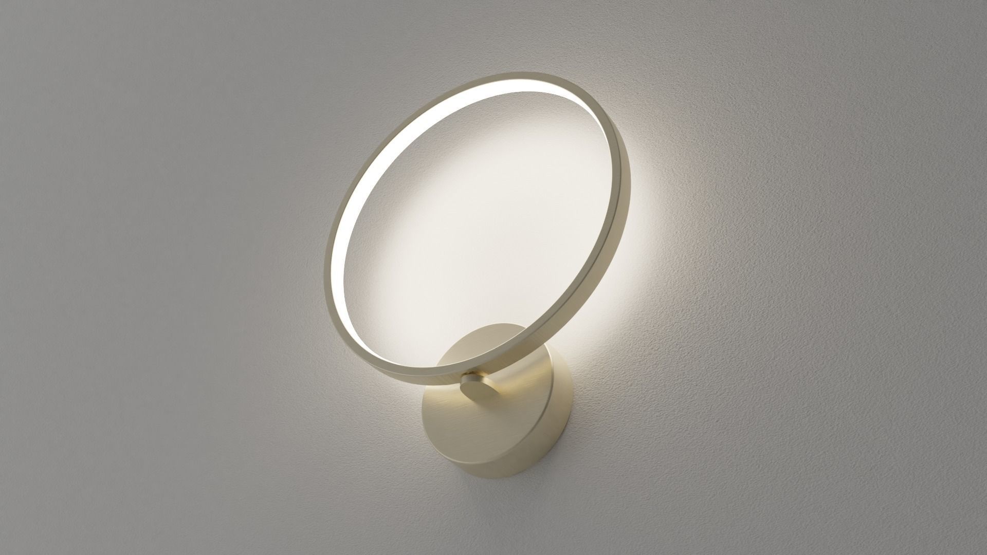 CHEAP MODELZ  Golden circle wall lamp 3D model_1