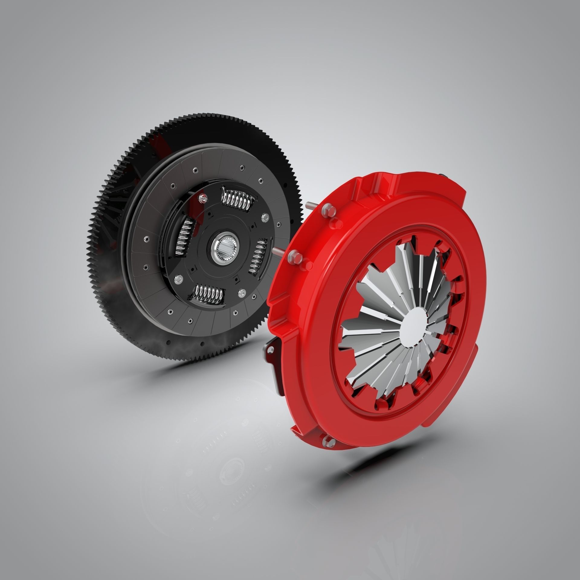Clutch With Fly-Wheel 3D model_3