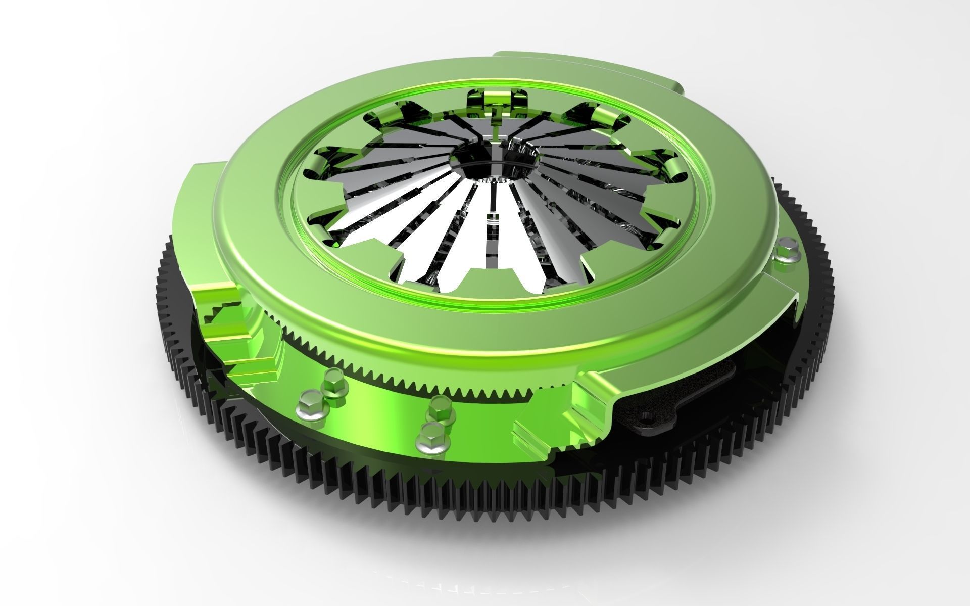 Clutch With Fly-Wheel 3D model_10