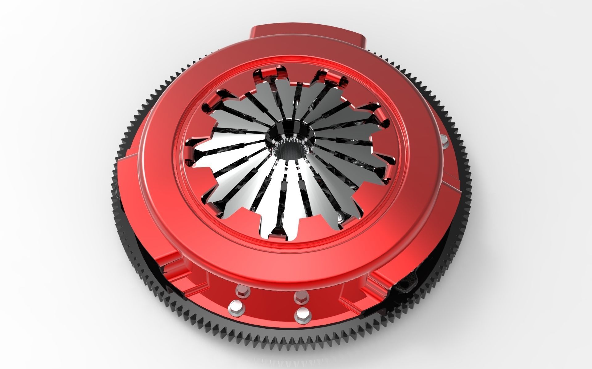 Clutch With Fly-Wheel 3D model_5
