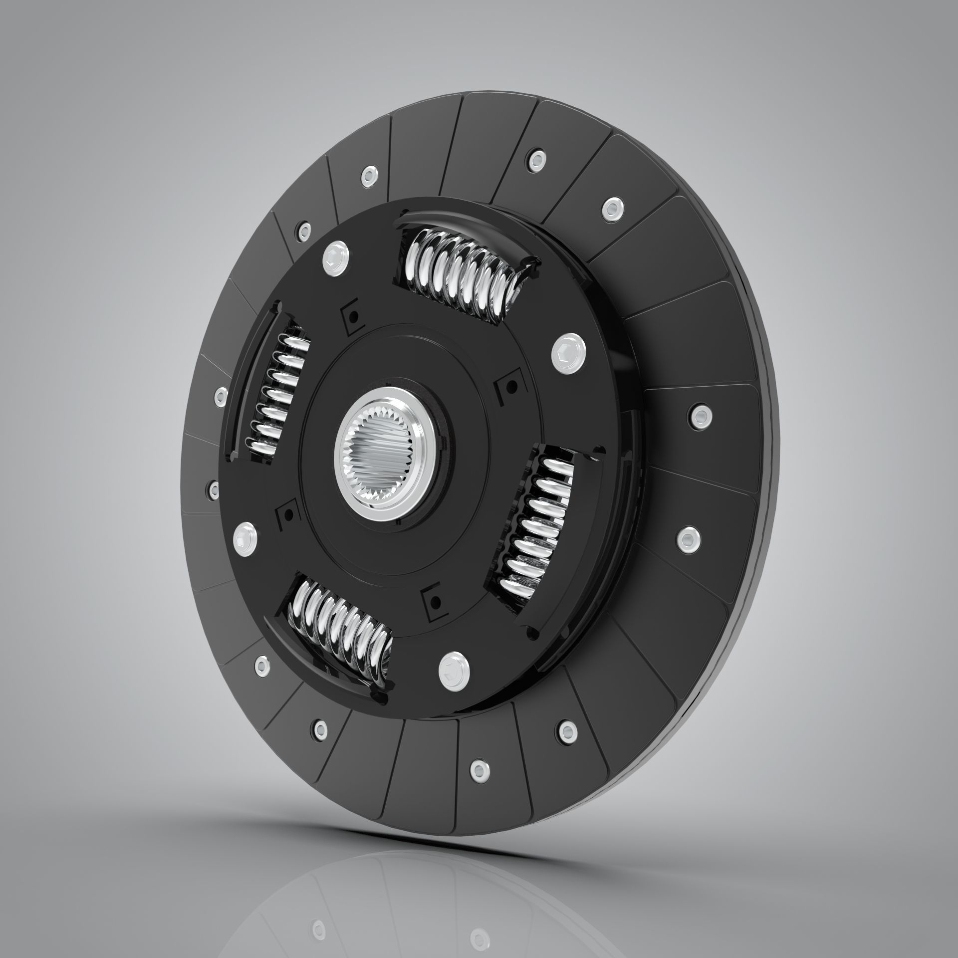 Clutch With Fly-Wheel 3D model_6