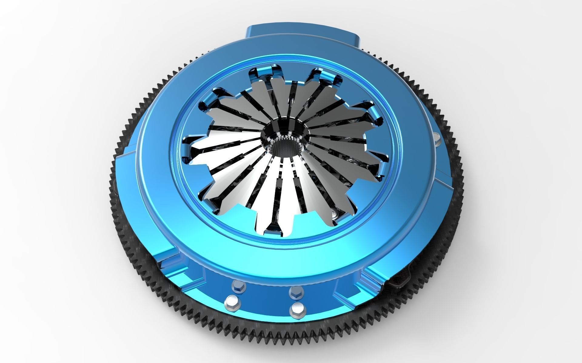 Clutch With Fly-Wheel 3D model_1