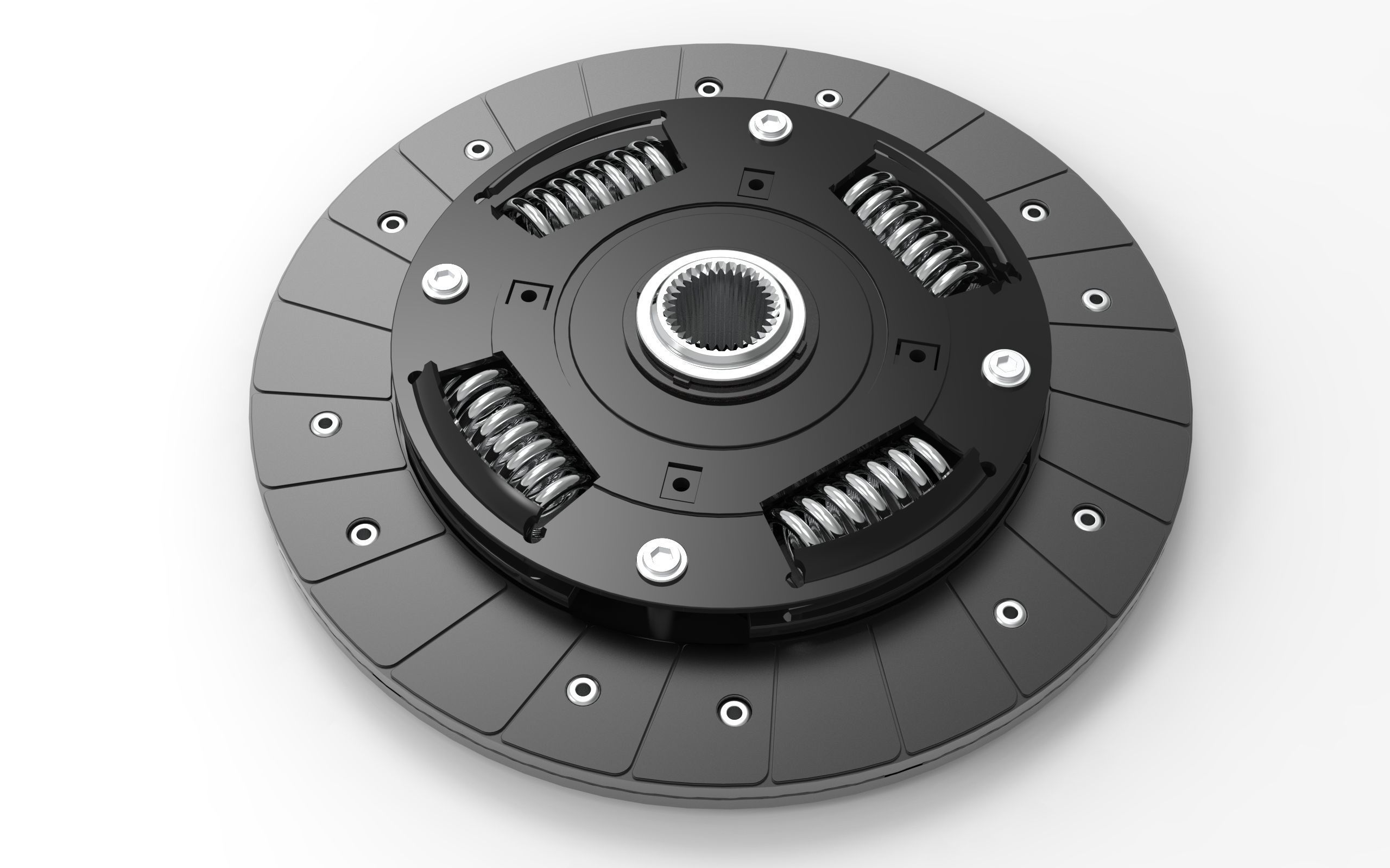 Clutch With Fly-Wheel 3D model_2