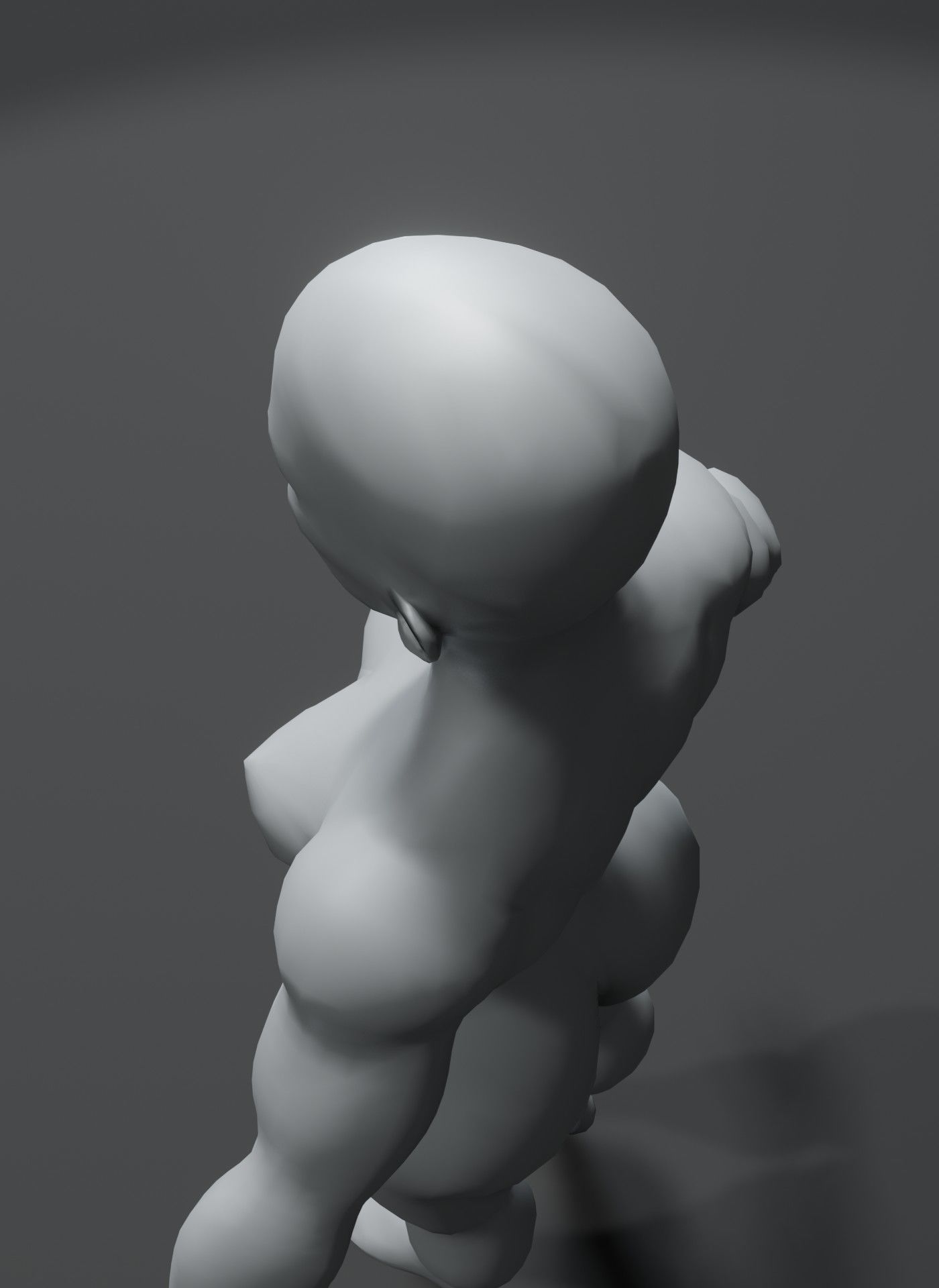 Superhero Female Body Base Mesh 3D Model 10k Polygons Low-poly 3D model_10