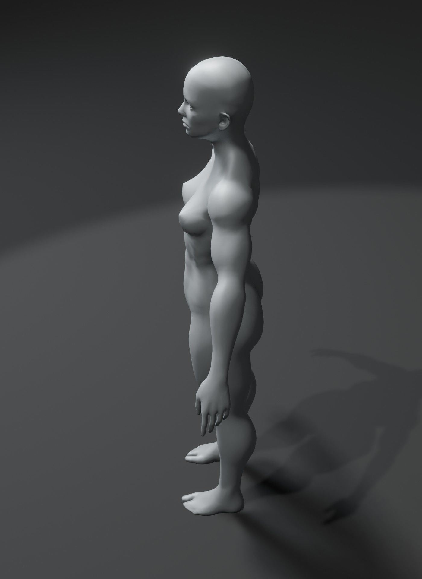 Superhero Female Body Base Mesh 3D Model 10k Polygons Low-poly 3D model_18