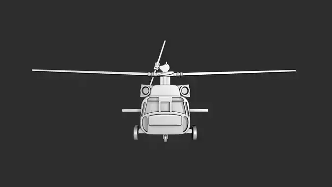 STL models for 3D printing and CNC Blackhawk helicopter 3D print model
