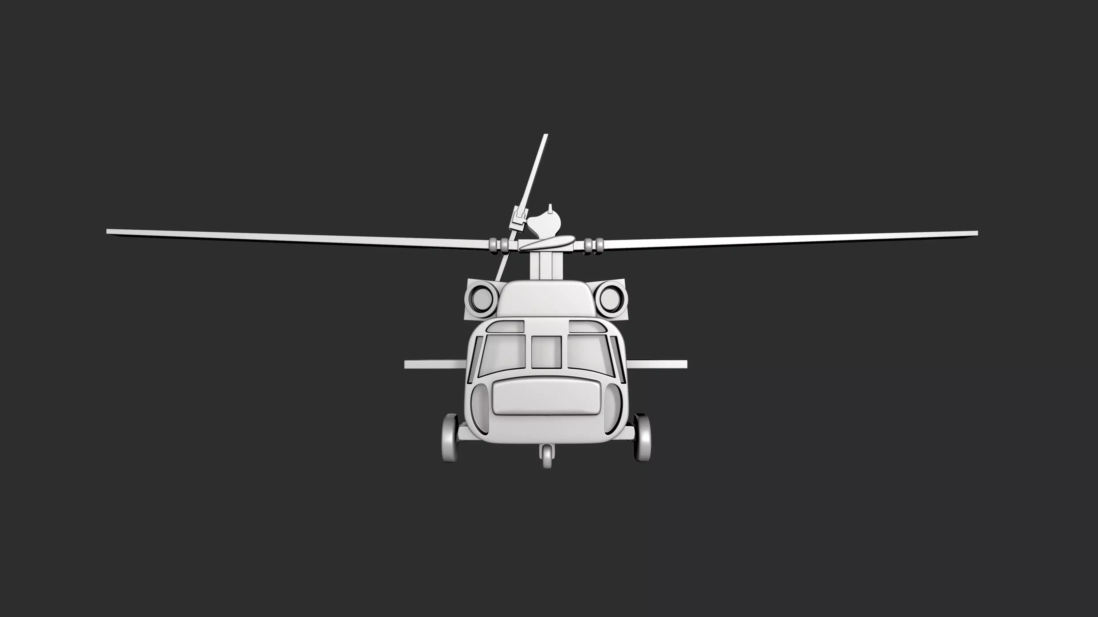 STL models for 3D printing and CNC Blackhawk helicopter 3D print model_0