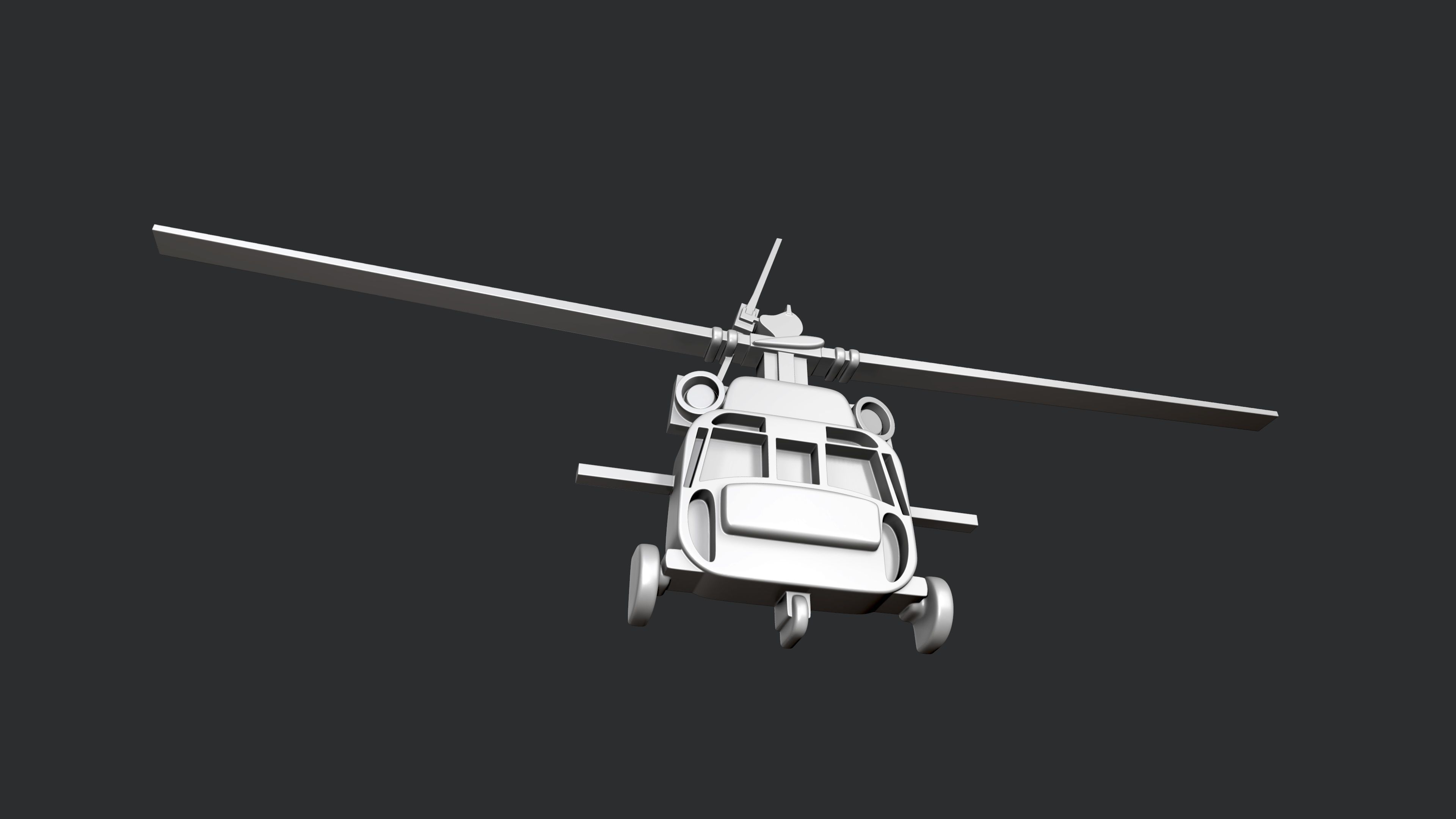 STL models for 3D printing and CNC Blackhawk helicopter 3D print model_1