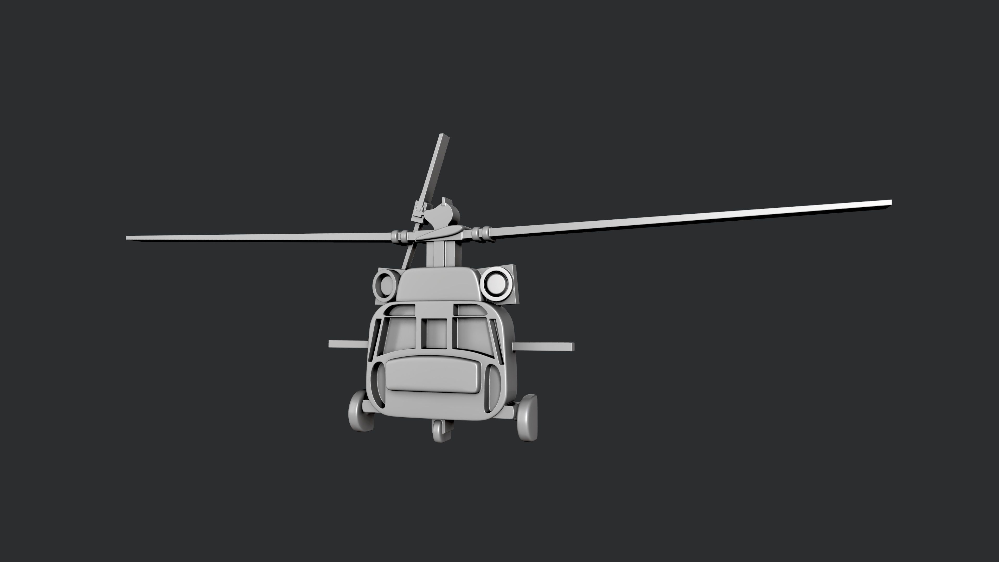 STL models for 3D printing and CNC Blackhawk helicopter 3D print model_2