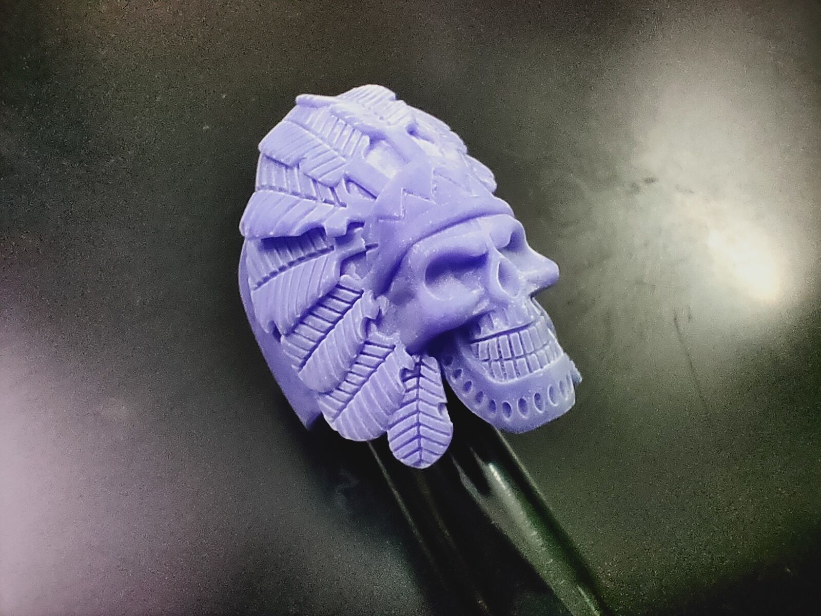 Skull ring Viking ring 3D print model_16