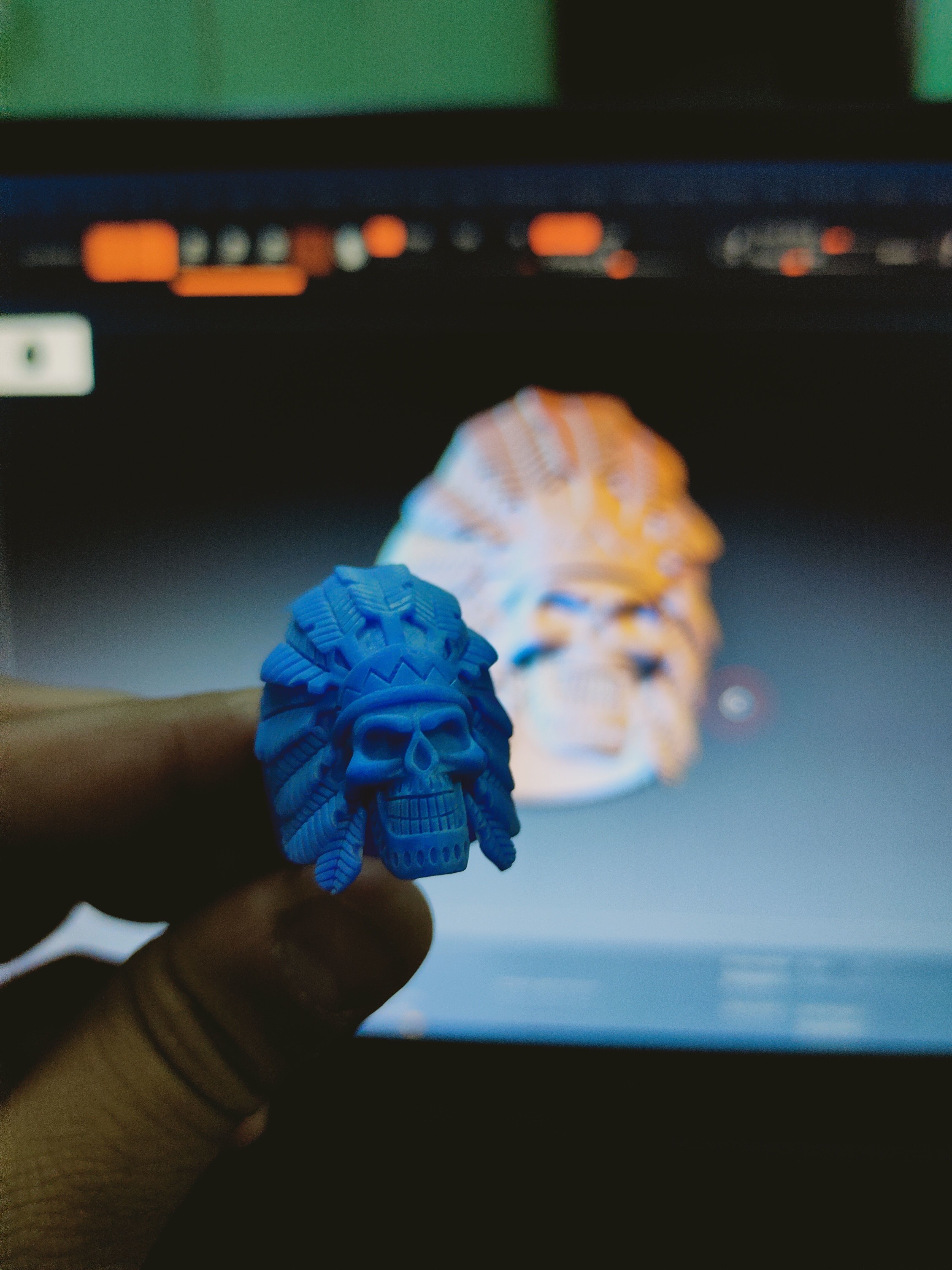 Skull ring Viking ring 3D print model_18