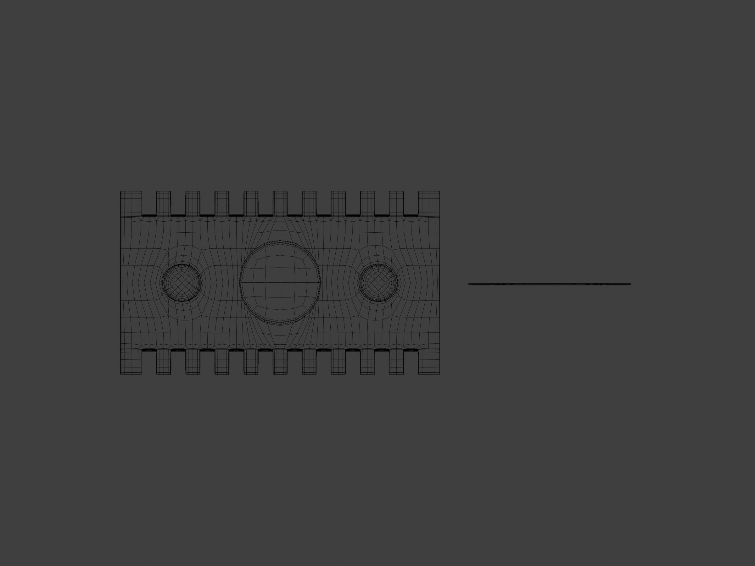 Vintage safety razor shaving and blade 3D model_14