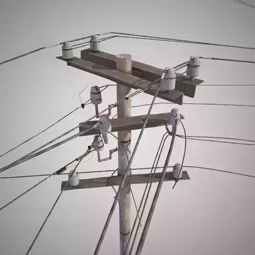 TowerCables power pole - power pole 3D model
