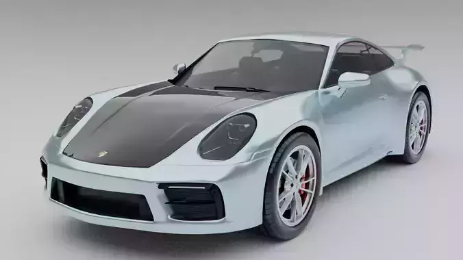 Porsche 911 Carrera S 2020 Low-poly 3D model