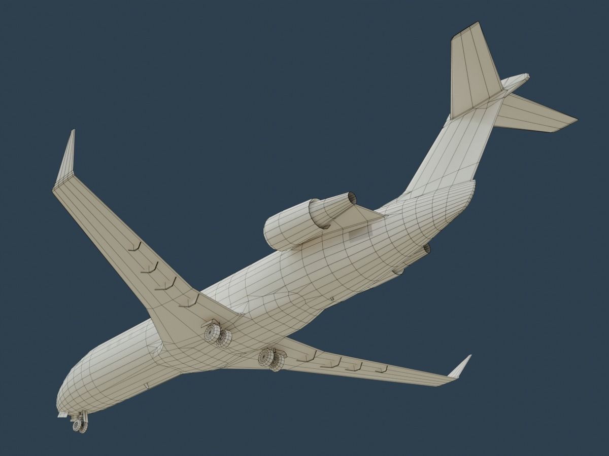 CRJ200 Delta Low-poly 3D model_18