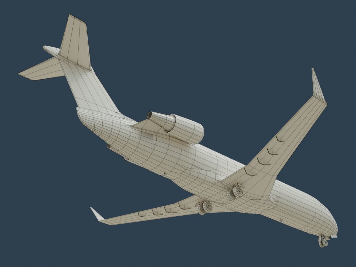 CRJ200 Delta Low-poly 3D model_19