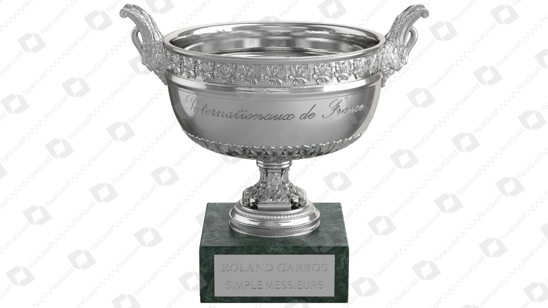 Roland Garros Trophy Musketeers Cup 3D model_1
