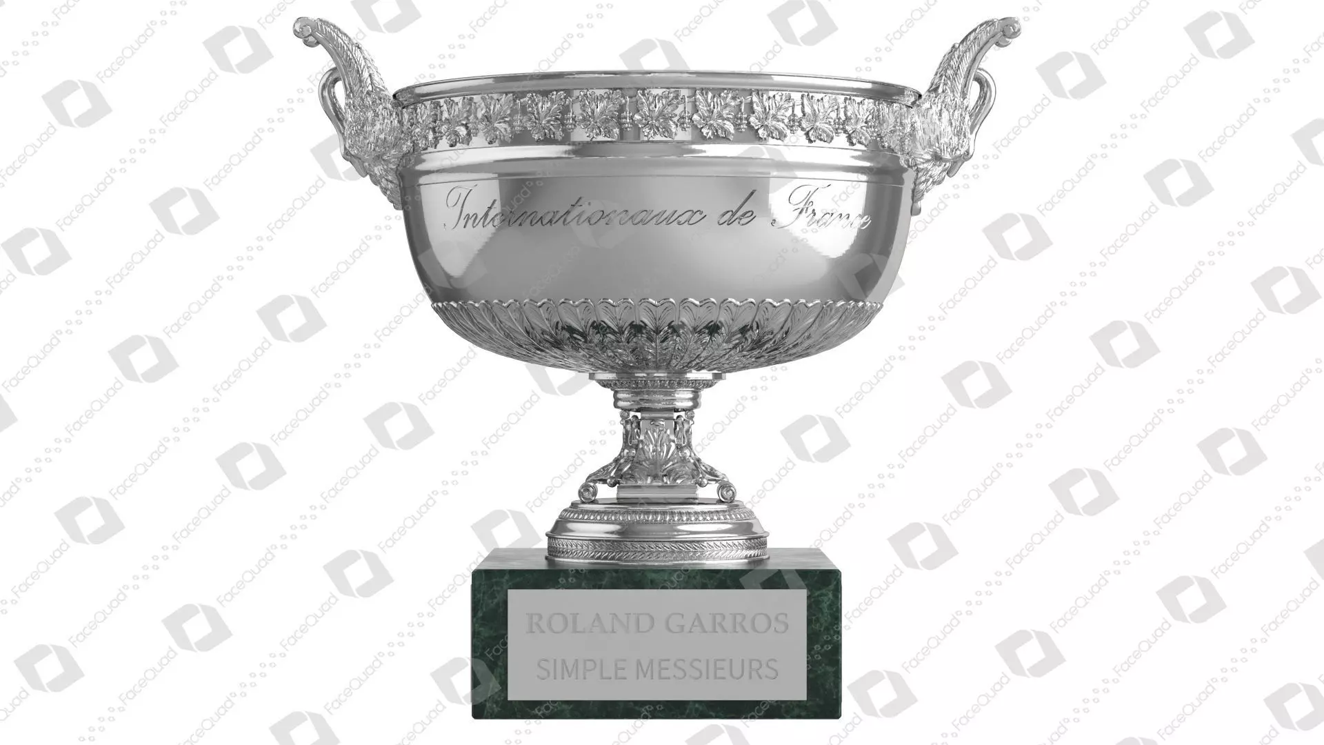 Roland Garros Trophy Musketeers Cup 3D model_0