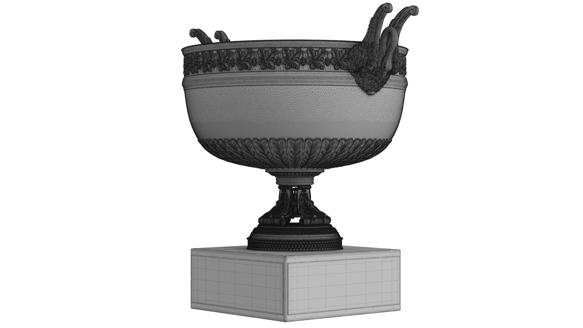 Roland Garros Trophy Musketeers Cup 3D model_12