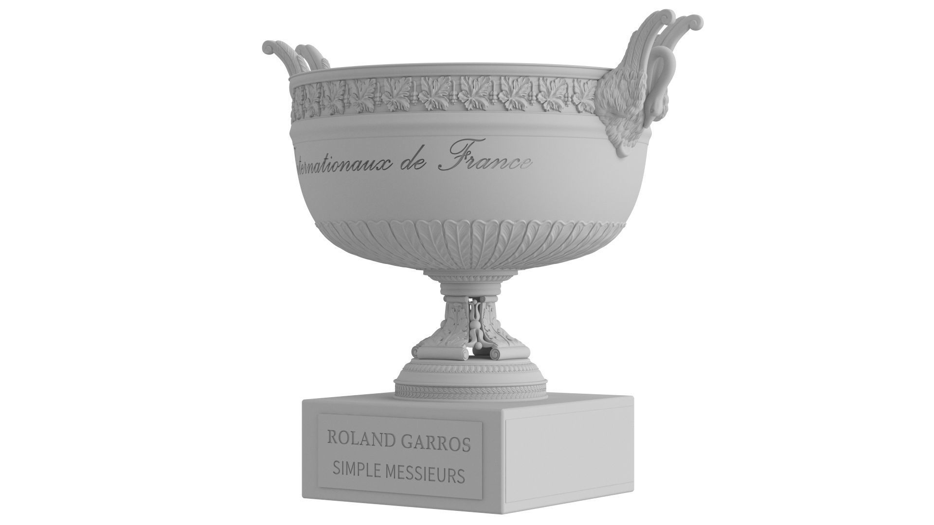 Roland Garros Trophy Musketeers Cup 3D model_16