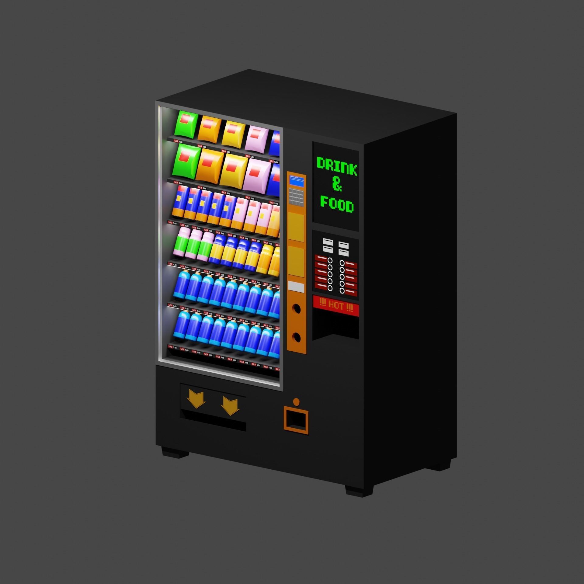 Vending Machine Lowpoly Low-poly 3D model_4
