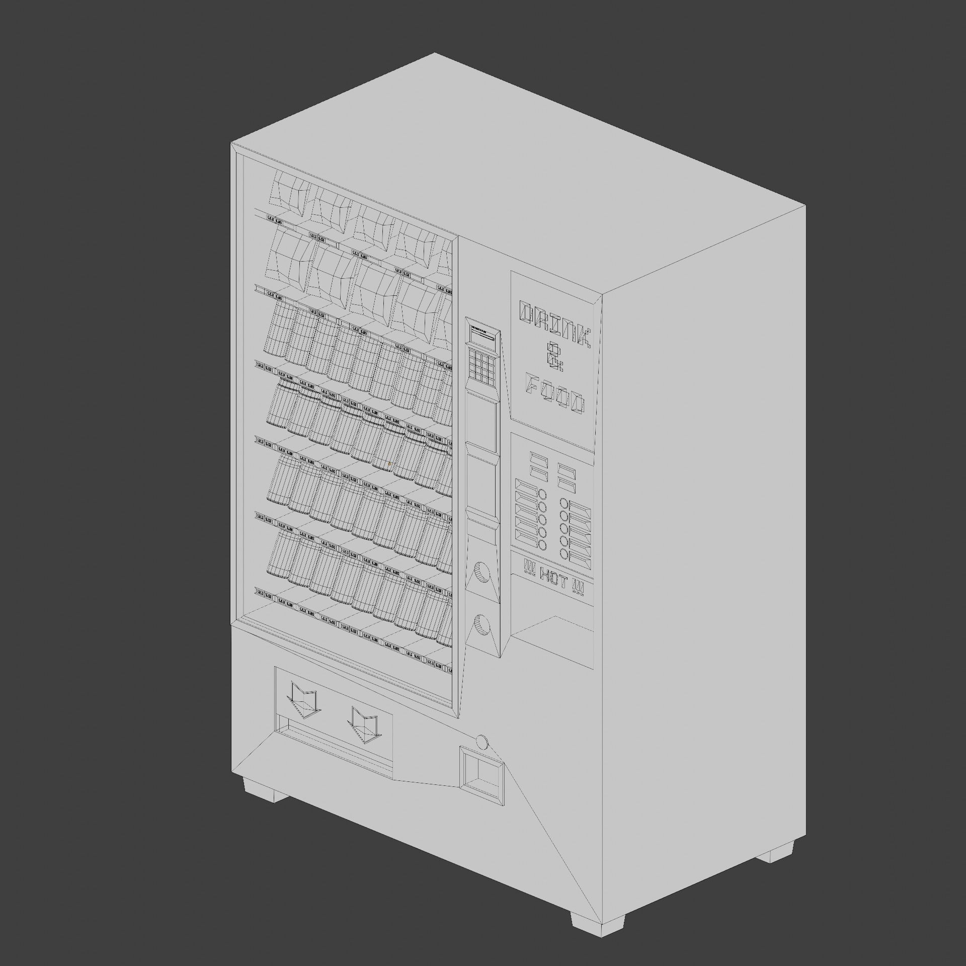 Vending Machine Lowpoly Low-poly 3D model_3