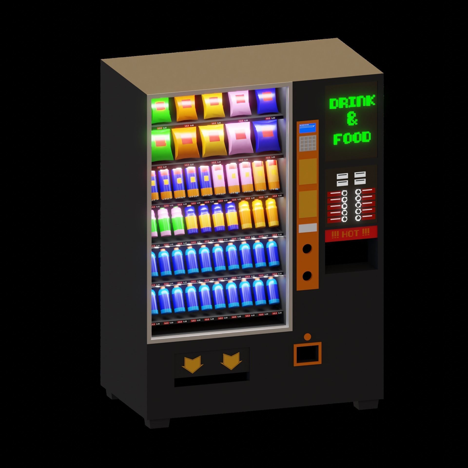 Vending Machine Lowpoly Low-poly 3D model_1