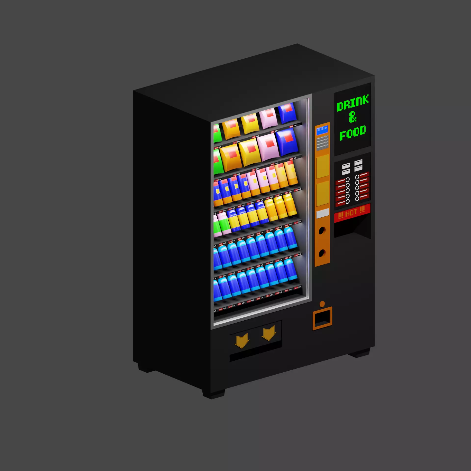 Vending Machine Lowpoly Low-poly 3D model_0
